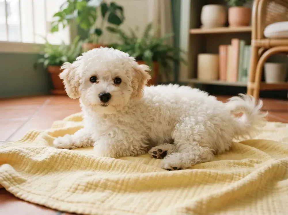 Ivory white female Bichon Frise puppy available in Singapore
