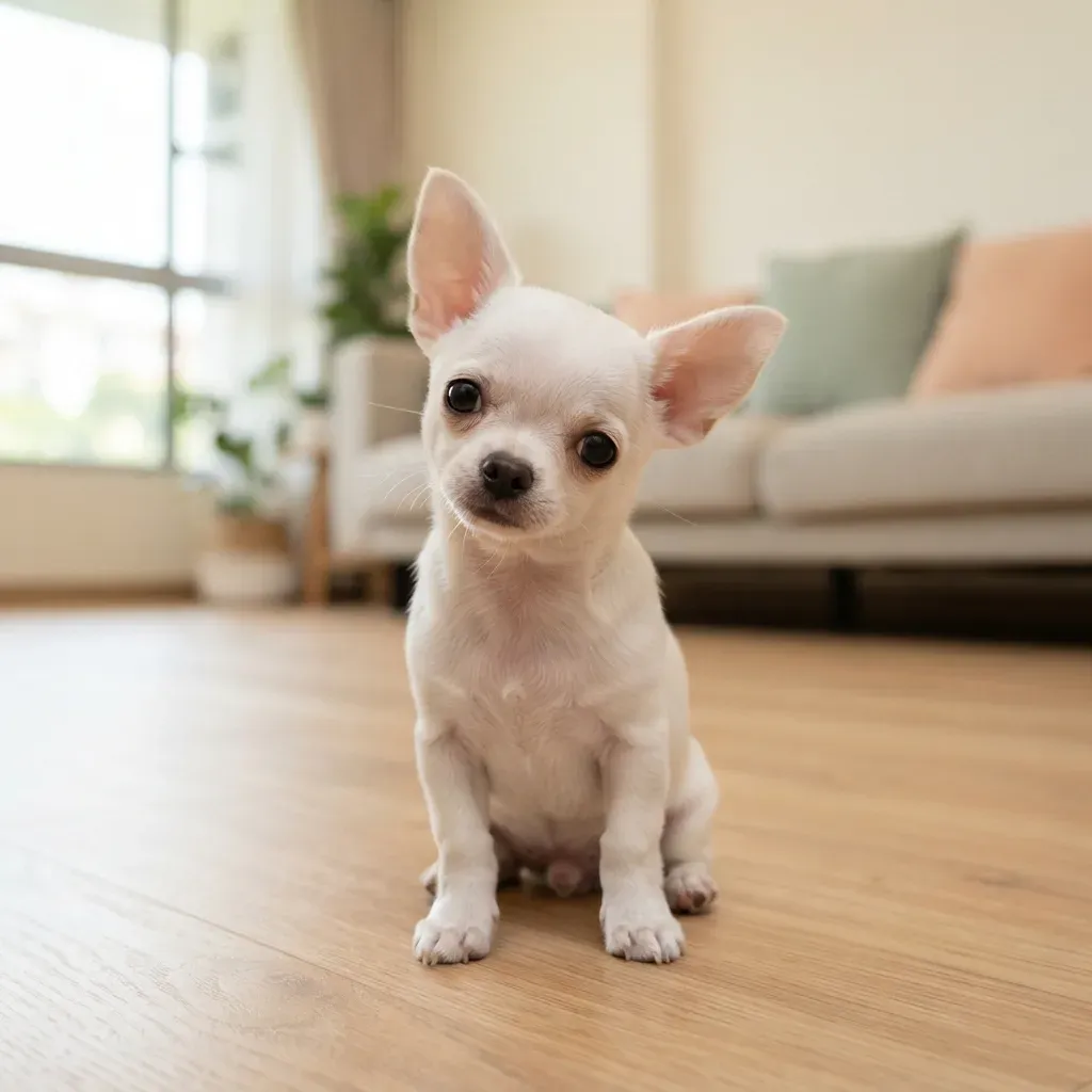 White male Chihuahua puppy available in Singapore