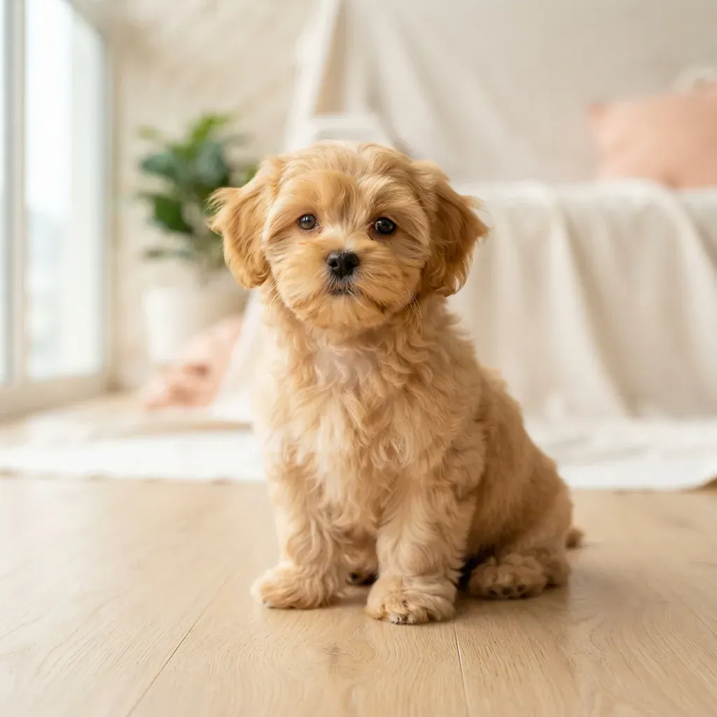 Solid gold male Shih Tzu puppy available in Singapore