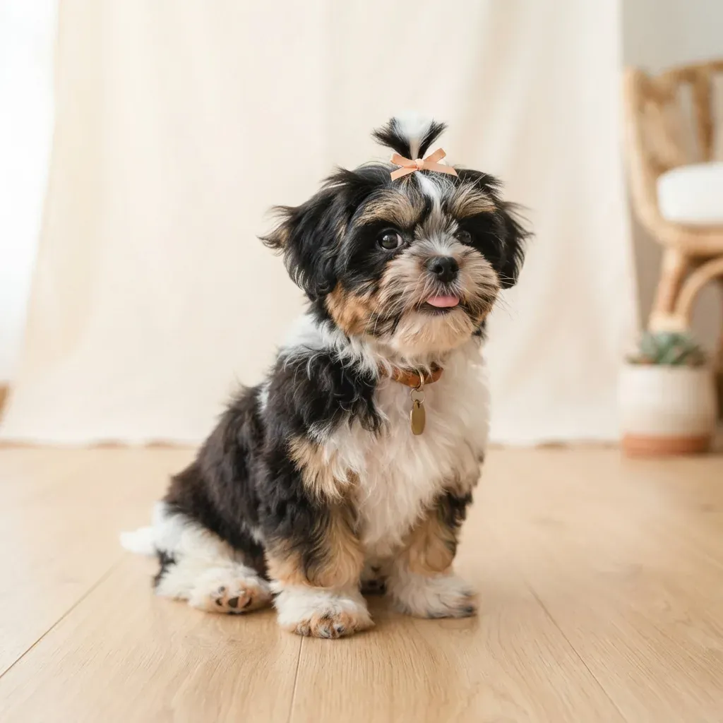 Tri-colour female Shih Tzu puppy available in Singapore