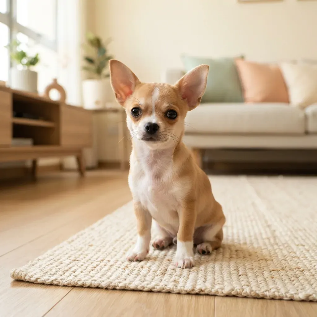 Fawn and white female Chihuahua puppy available in Singapore