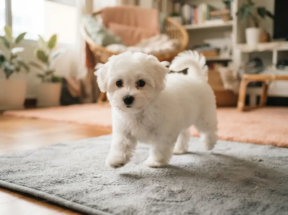 White female Bichon Frise puppy available in Singapore