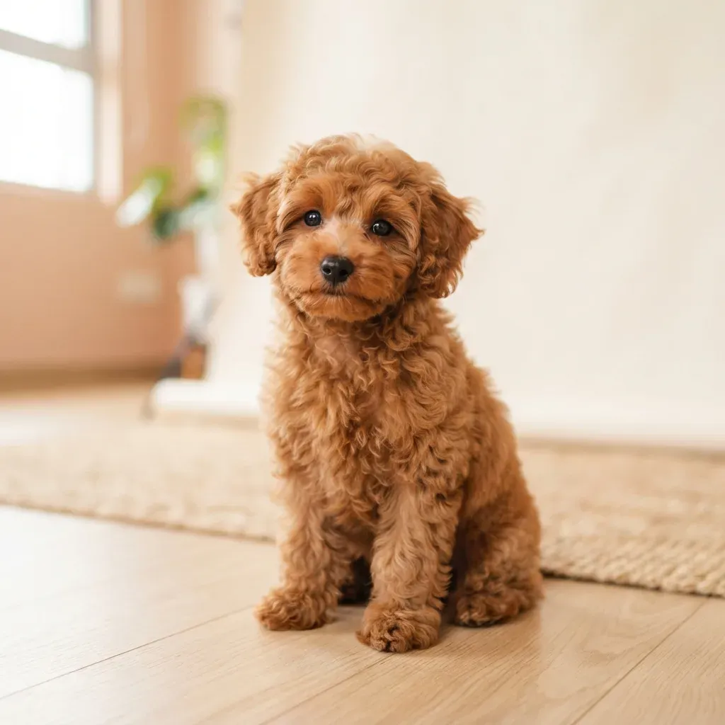 Toy Poodle puppy, an HDB-approved smart low-shedding toy breed in Singapore