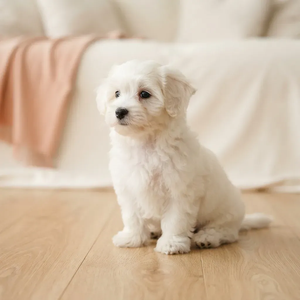 Coton de Tulear puppy, an HDB-approved cotton-coated companion breed in Singapore