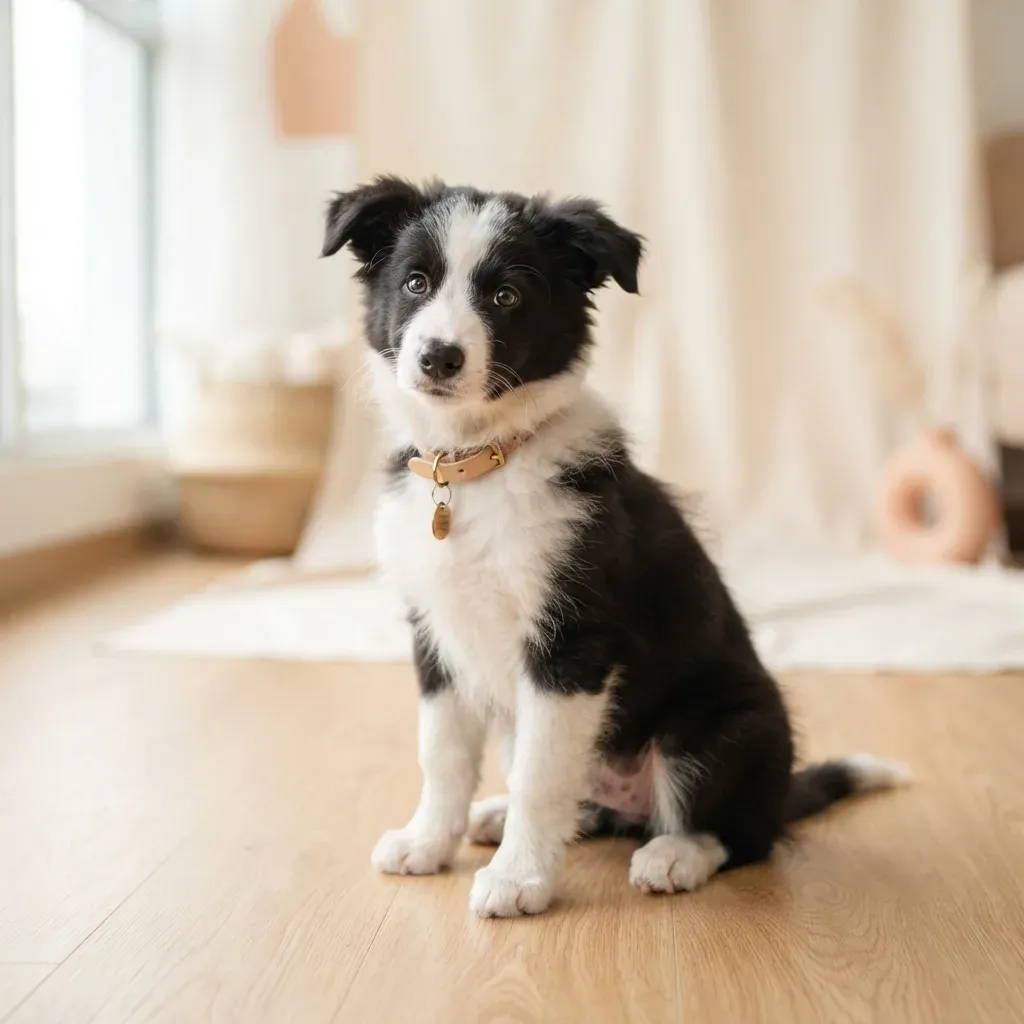Border Collie puppy, the smartest working breed for private housing in Singapore (not HDB-approved)